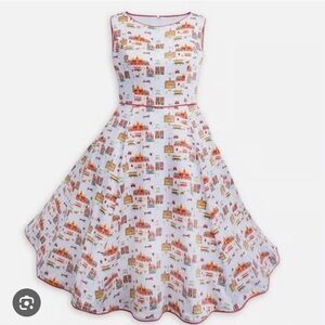 Her Universe Sleeveless White Cream A-Line Sundress